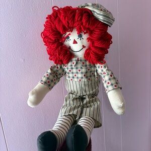 Vintage Raggedy Ann Plush Large 20” Long